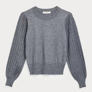 LOFT Petite Pleated Puff Sleeve Sweater XXS